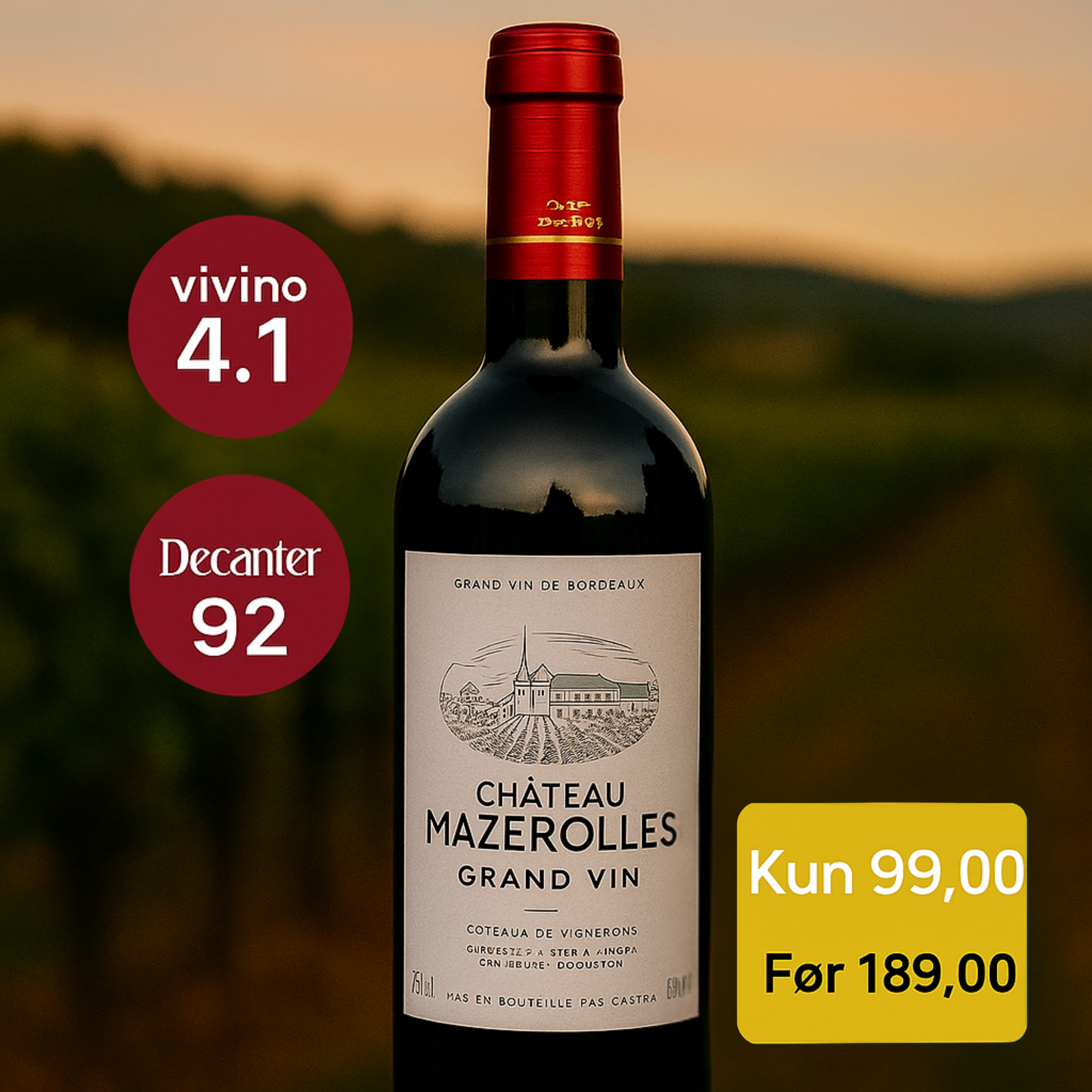 Château Mazerolles Grand Vin Blaye - Côtes de Bordeaux 2020