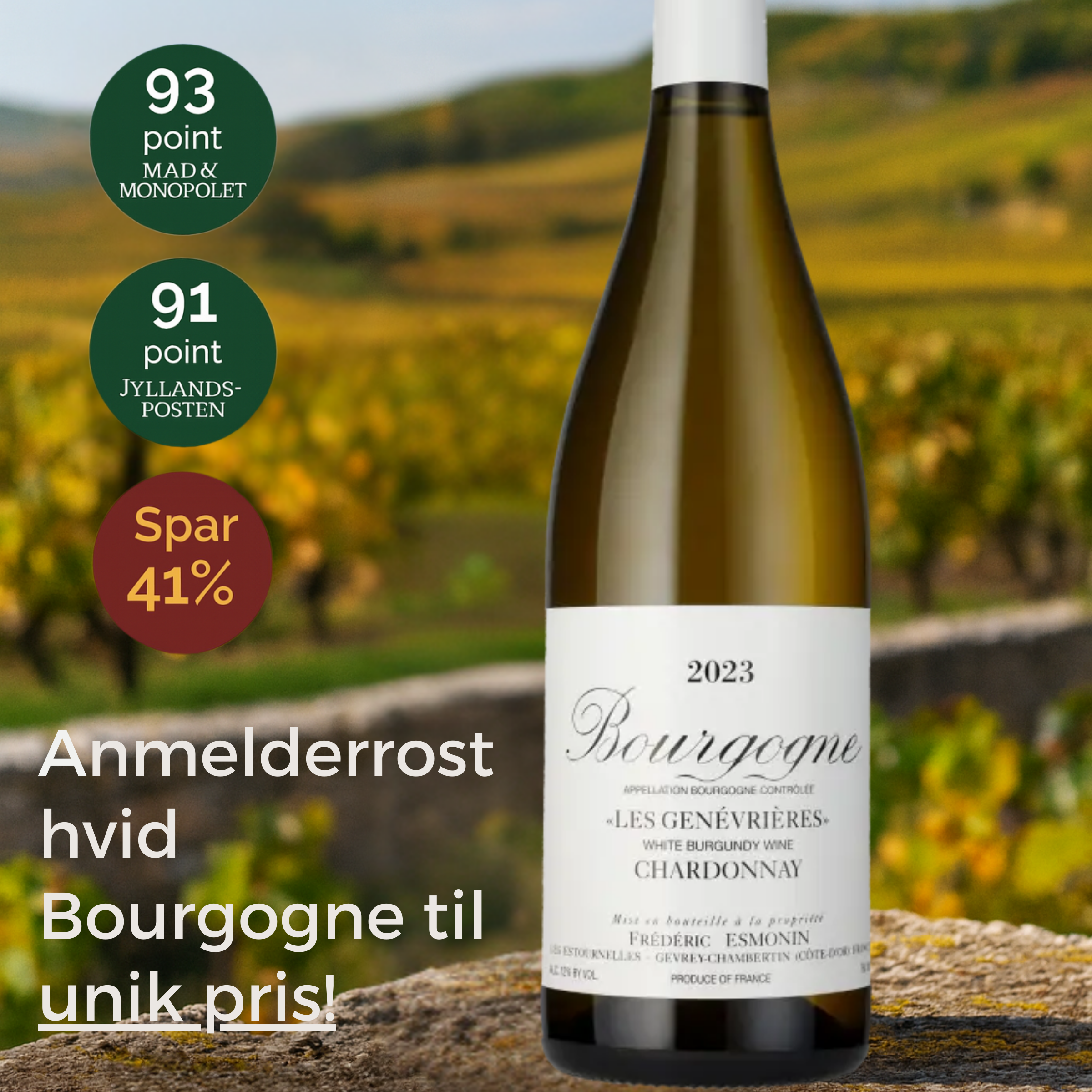 Domaine Frédéric Esmonin Les Genévrières Bourgogne Chardonnay 2023