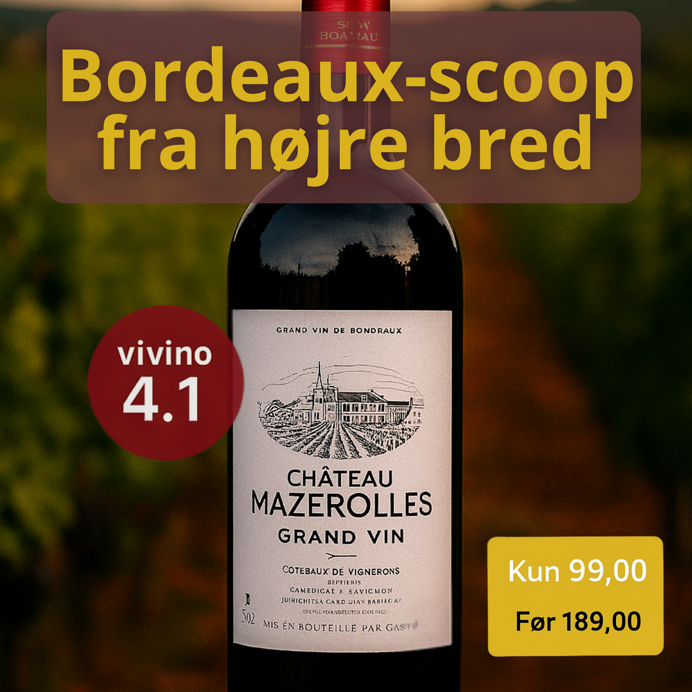 Château Mazerolles Grand Vin Blaye - Côtes de Bordeaux 2020