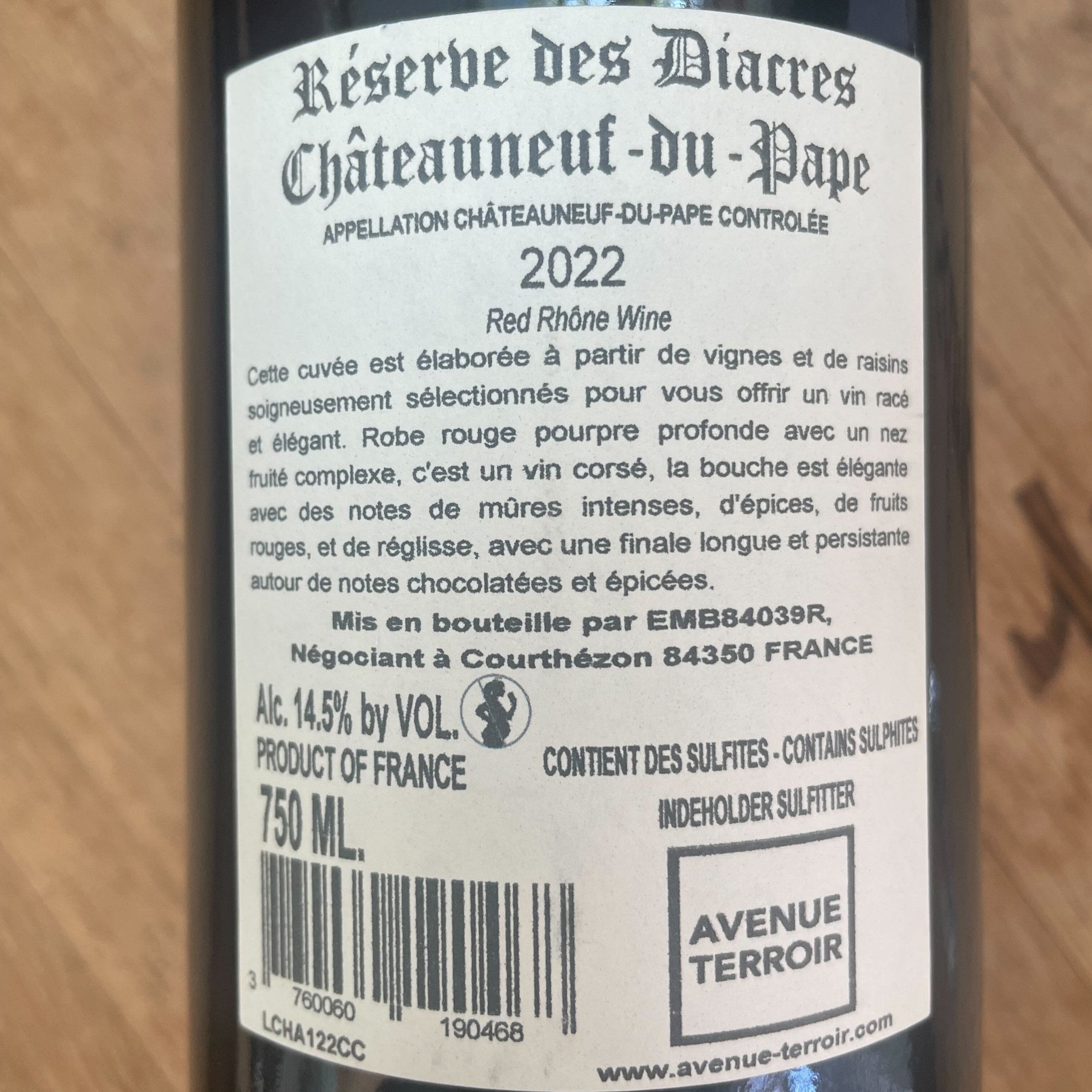 Réserve des Diacres Châteauneuf-du-Pape 2022