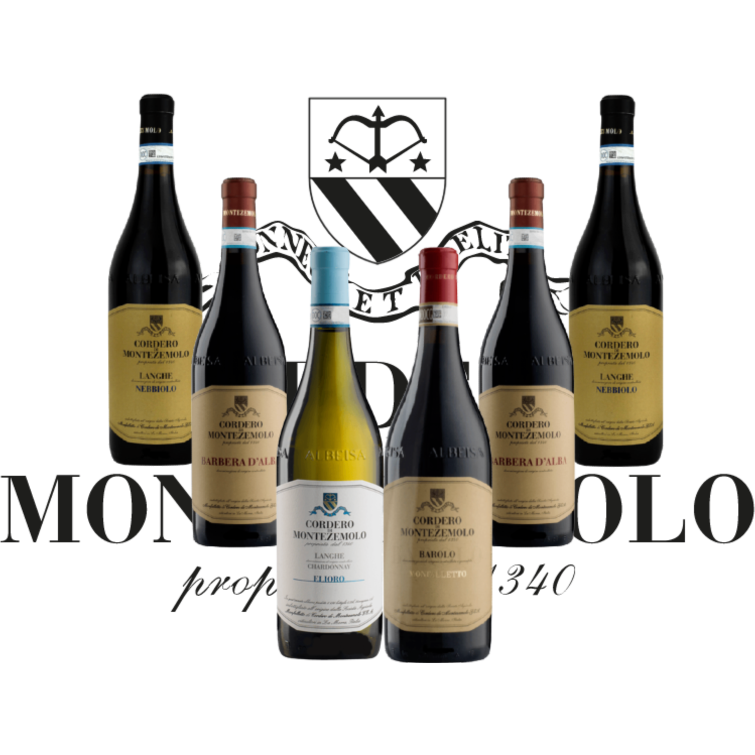 Luksus Piemonte smagekasse fra Cordero di Montezemolo - 1. Cru Barolo, Nebbiolo, Barbera, Chardonnay