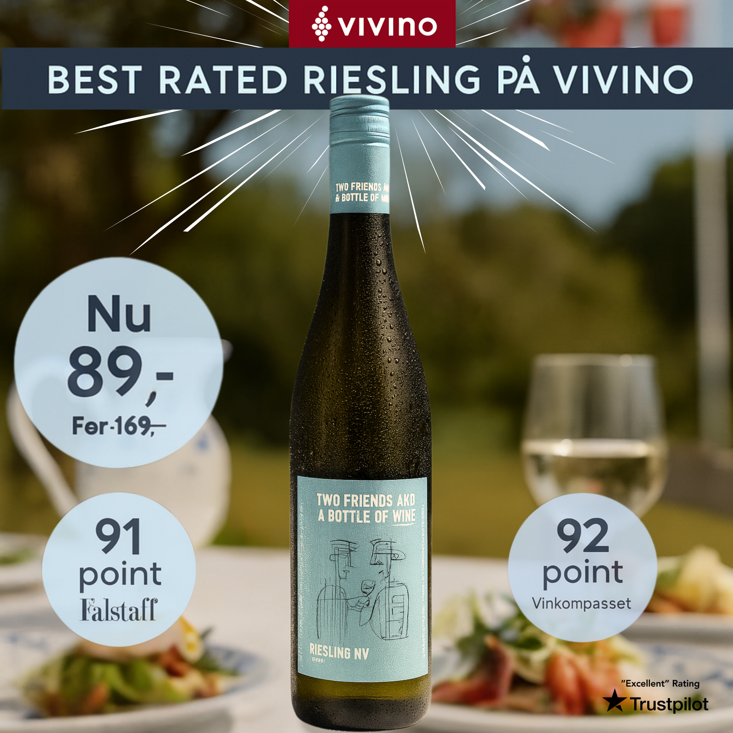 Two Friends and a Bottle of Wine - Riesling